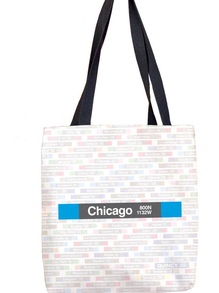 Chicago (Blue) Tote Bag for wholesale by CTAGifts