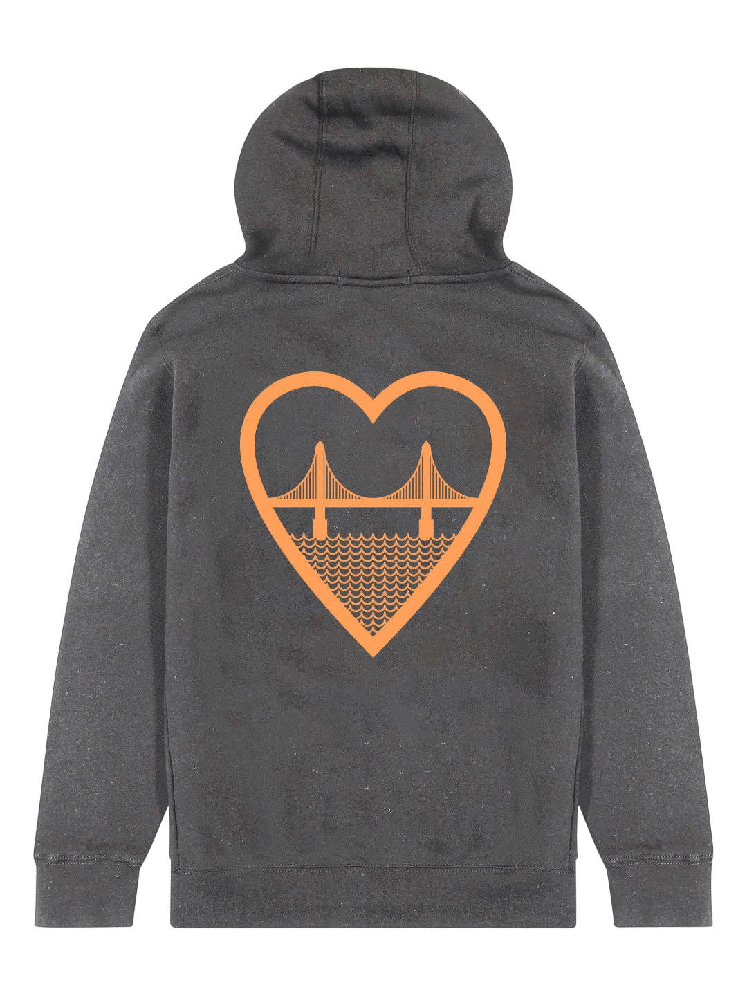 Culk - Wholesale Hoodie - Unisex - I Heart SF Zip-up Hoodie Charcoal1