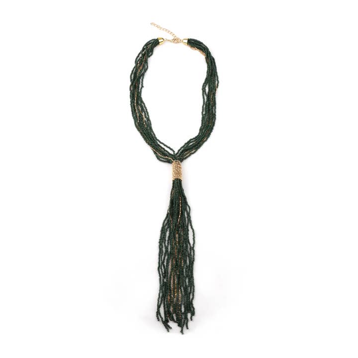 Domoflor s.l - Wholesale Beaded/Pearl Necklace - 💫🎀 Long Beaded Necklace with Bohemian Tassel 🎀💫4