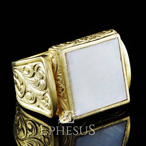 Pärlemor Sten Ring för wholesale av Ephesus Jewelry