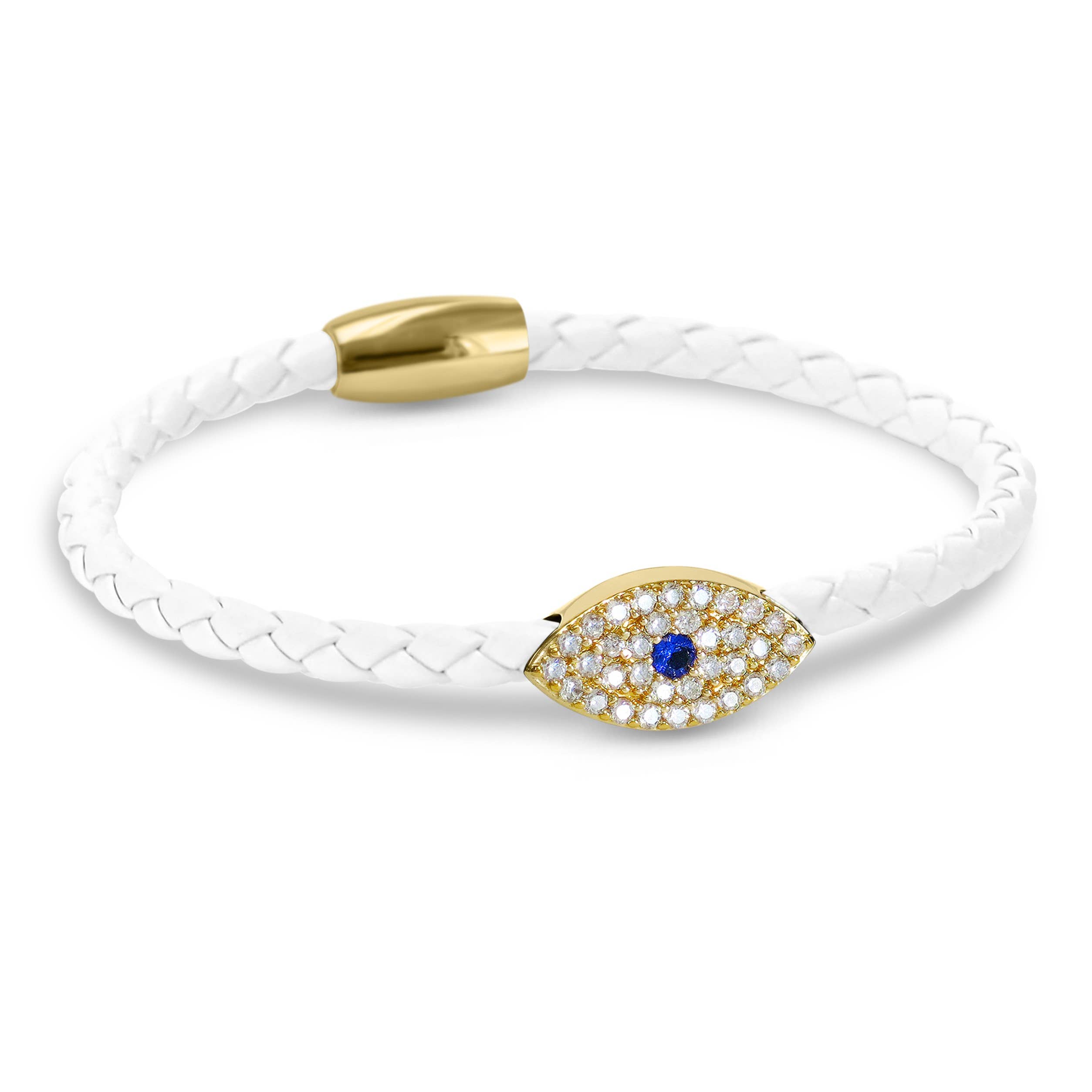 Liza Schwartz Jewelry - Wholesale Charm/Dangle Bracelet - Evil Eye Sapphire Bracelet Gold - Click for Color Options7