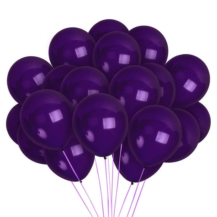 Matte Dark Purple Balloons - 12 Inch Latex Balloons for wholesale by Treasures Gifted