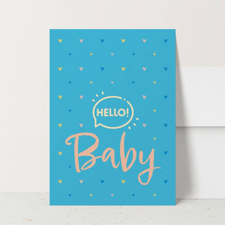 Hallo Baby (Baby/Neugeborene/Babyparty-Karte) für den Großhandel von Clara Paperie Co.