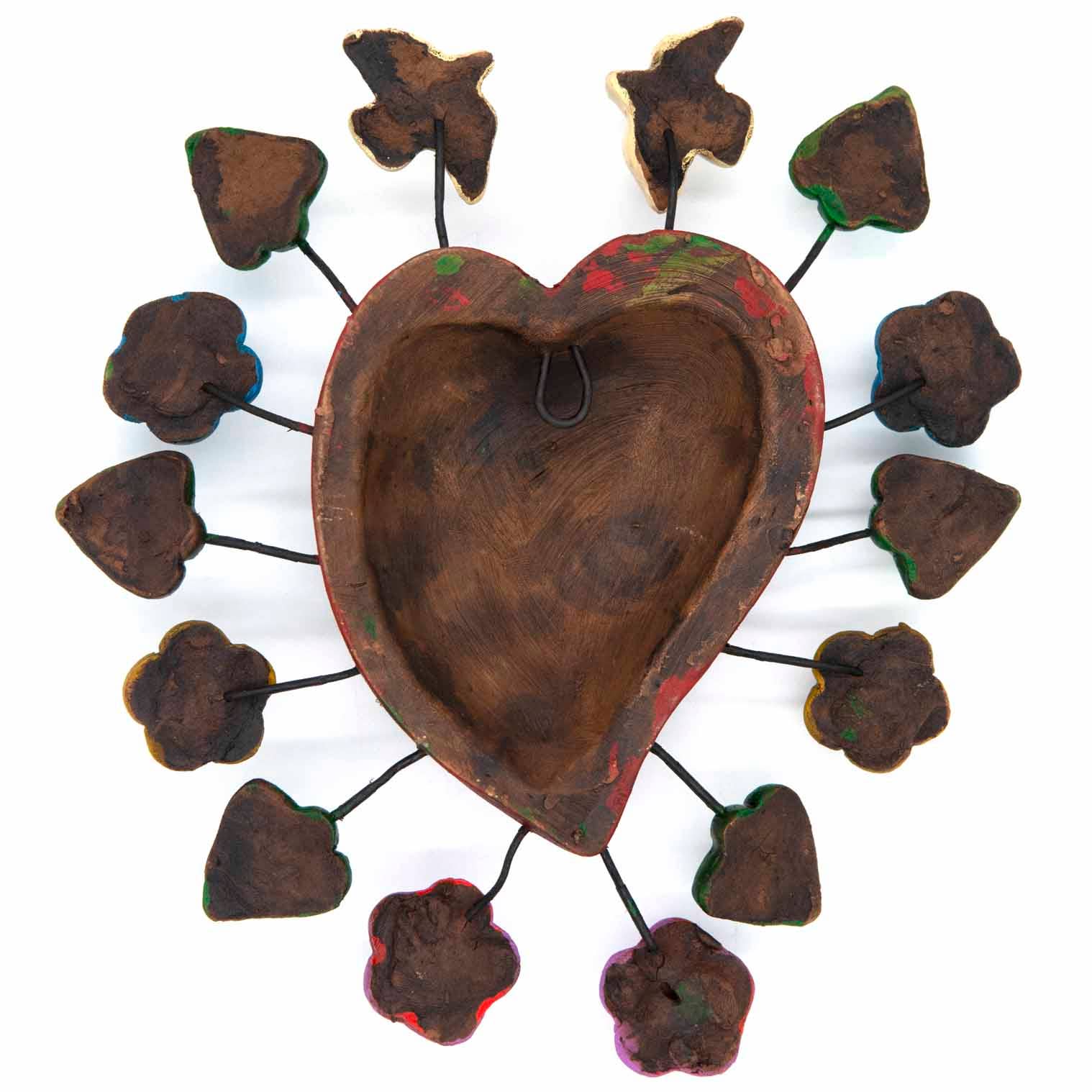 Siesta - Vendita all'ingrosso Decorazione da parete 3D - Cuore con fiori e colombe1