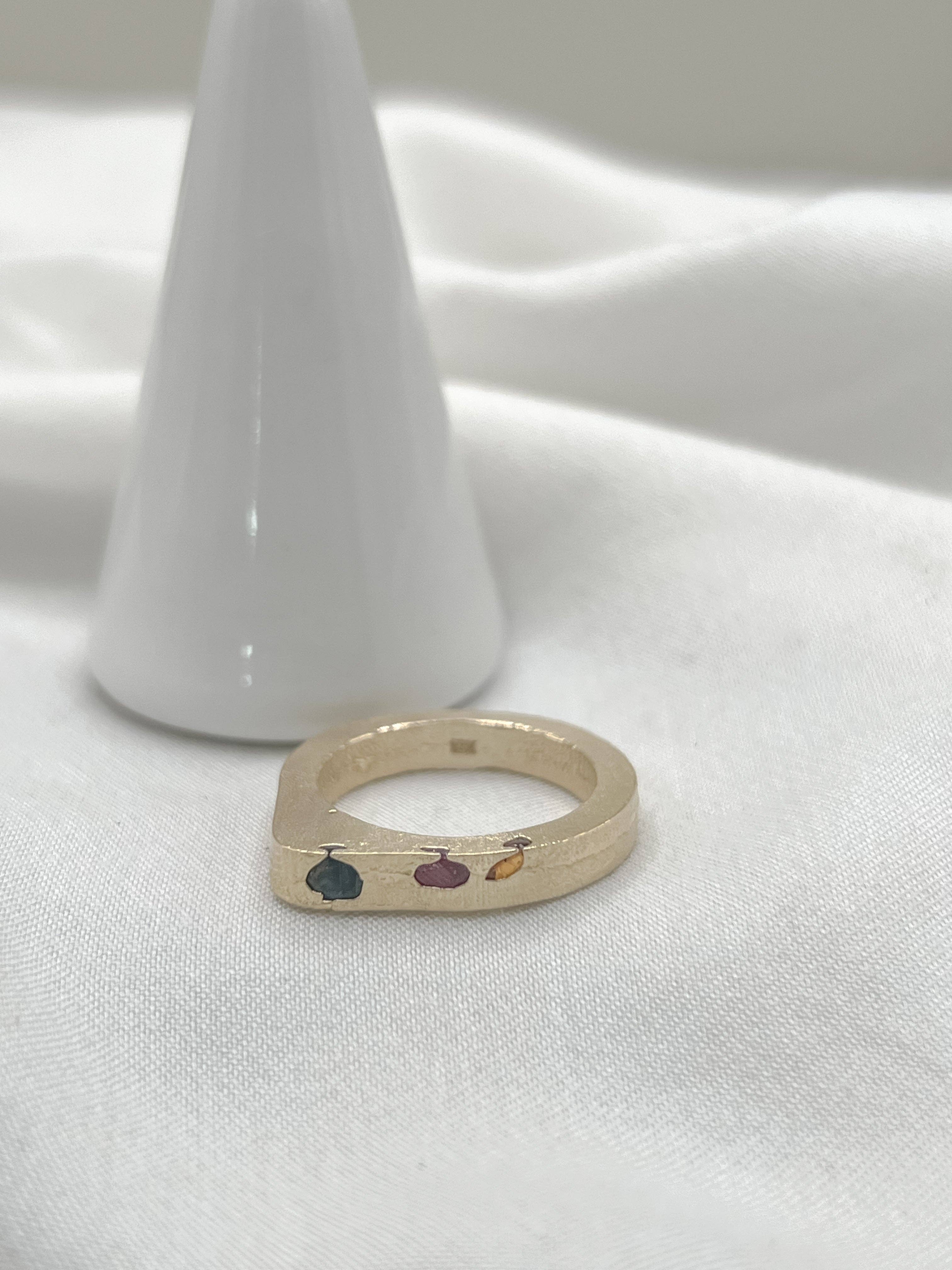 Amory C Jewelry - Wholesale Multi-Stone Ring - #7 Sapphire & Ruby 3 Stone4