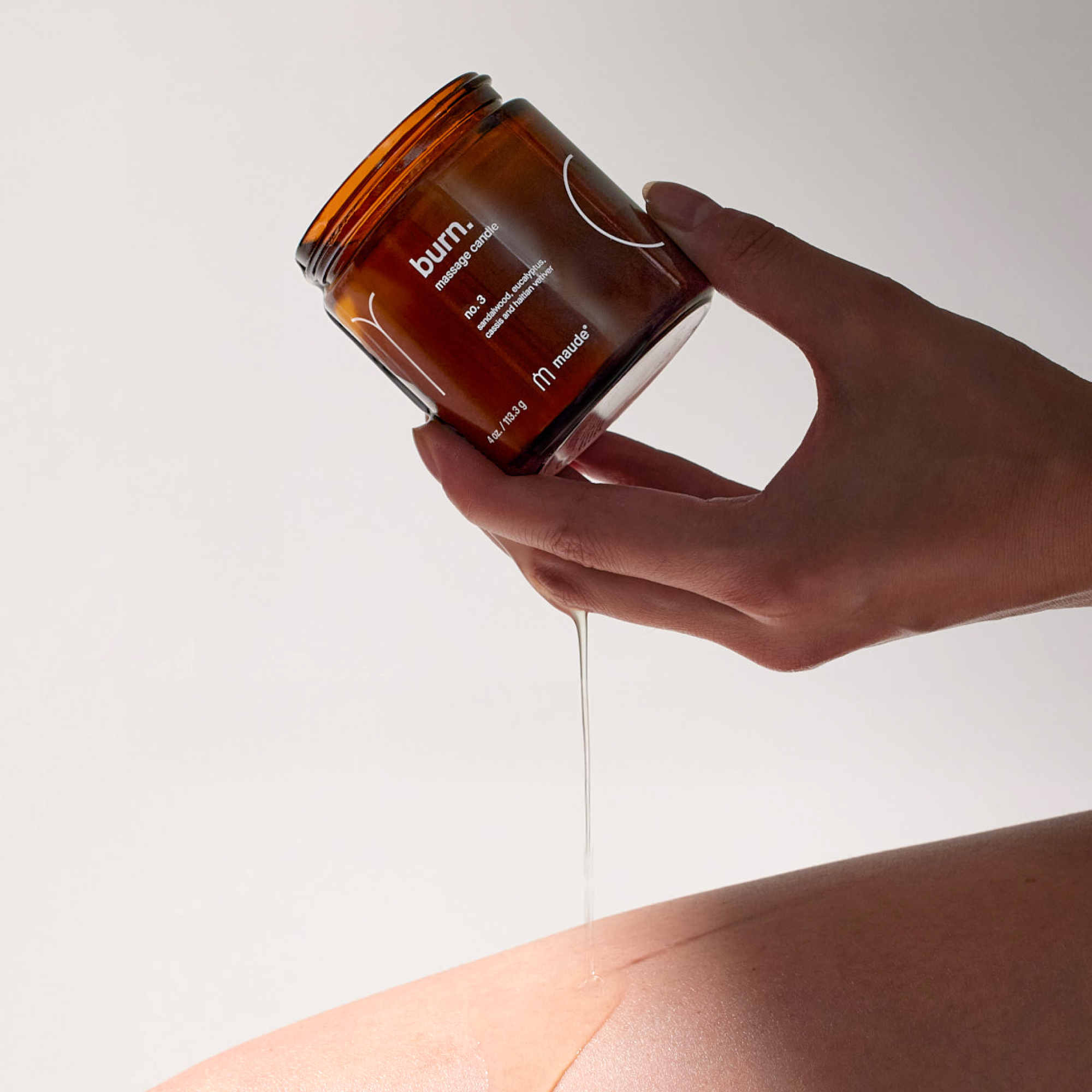 maude - Wholesale Jar/filled candle - Burn no. 3 - massage candle, eucalyptus, sandalwood, gifts.1