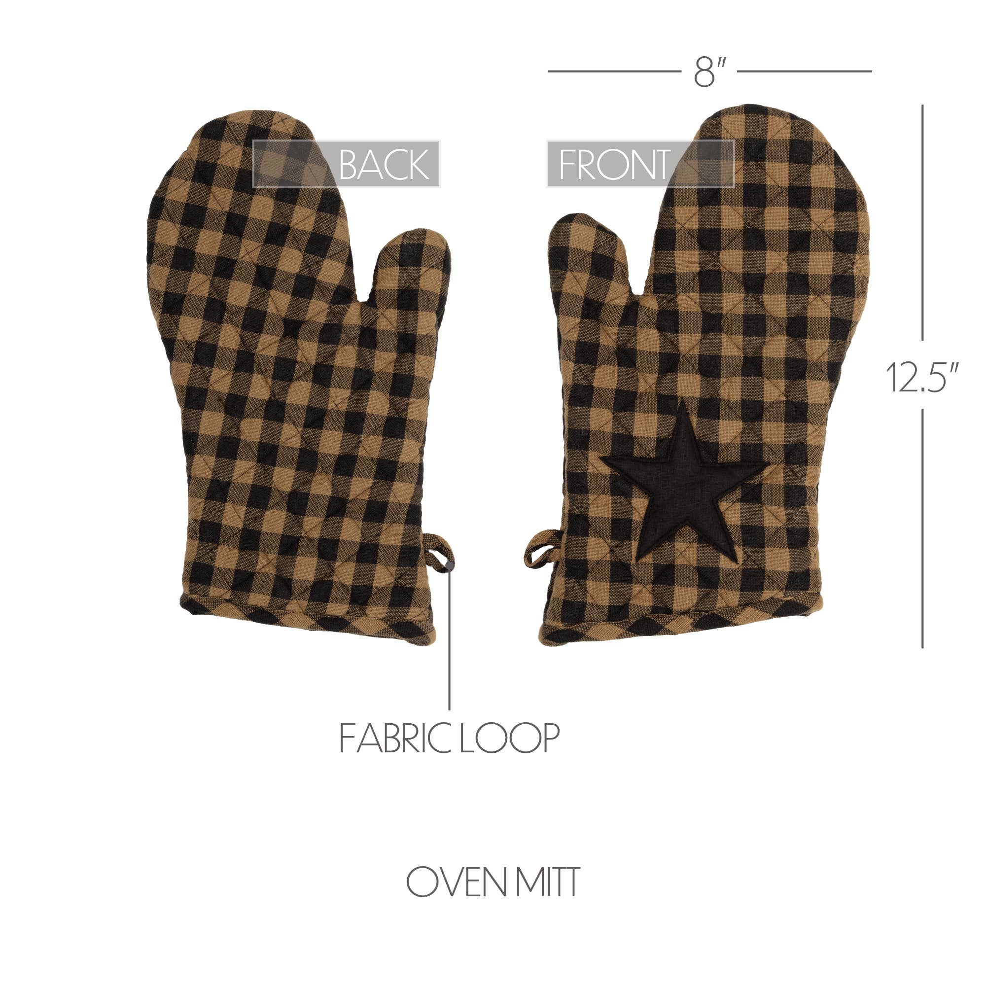 VHC Brands - Vente Gants de cuisine/maniques - Gant de four Black Star3