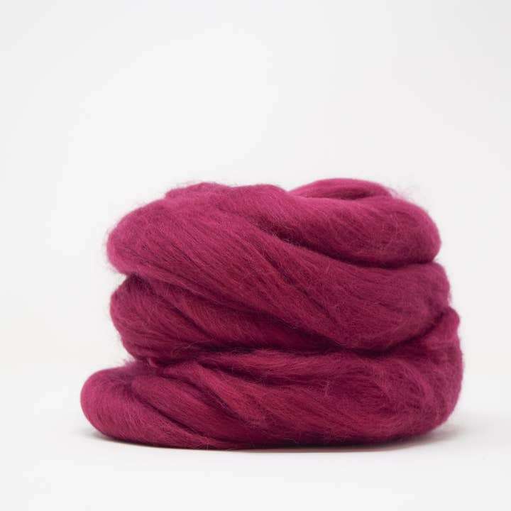 MERINO WOOL ROVING - MERLOT for wholesale by Ganxxet, Inc.