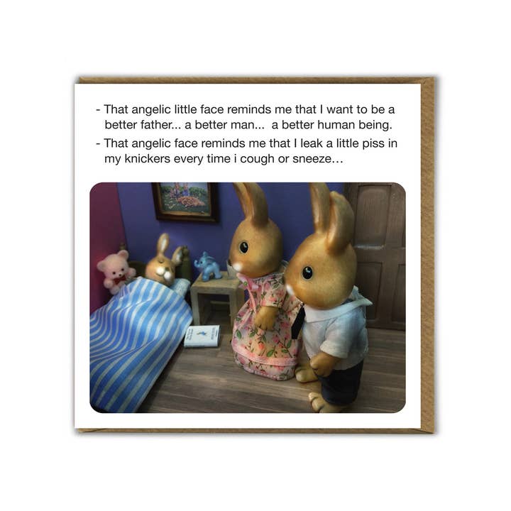 Funny Birthday Card - Angelic Little Face by Forest_Fr1ends and other Purchase wholesale gelli baff. Free returns & net 60 terms on Faire trending on Faire.