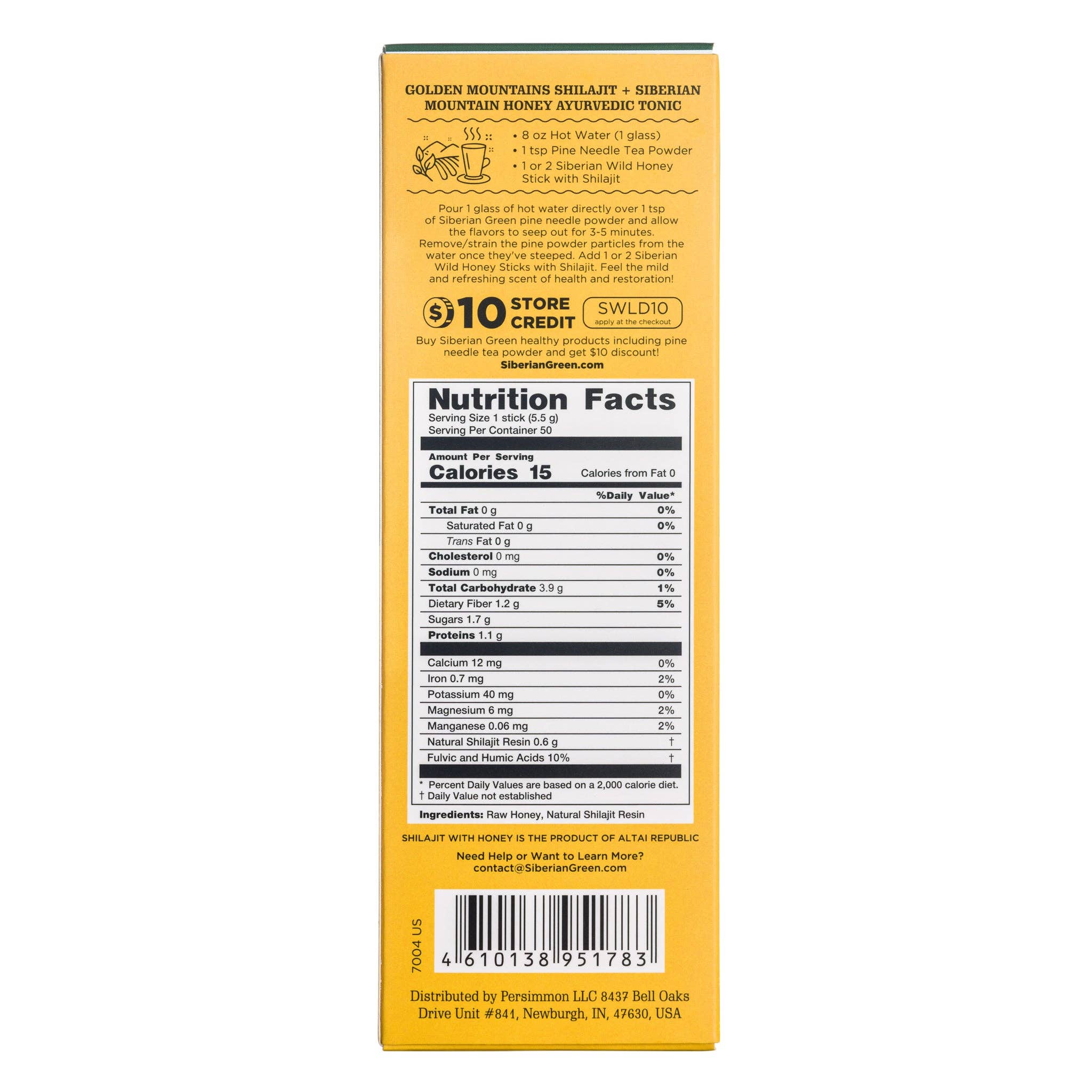 SiberianGreen – Mel por atacado – Paus de Mel de Shilajit da Taiga Selvagem Siberiana – 50 Paus com 10% de Resina de Shilajit Força Natural Siberiana4