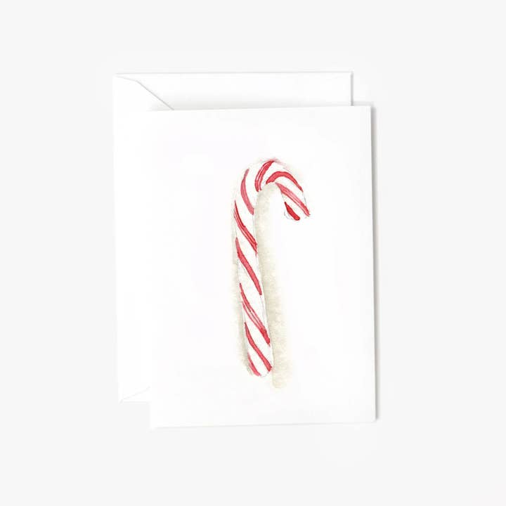 emily lex studio - Wholesale Stationery/Notecard Set - candy cane holiday mini enclosure notecard