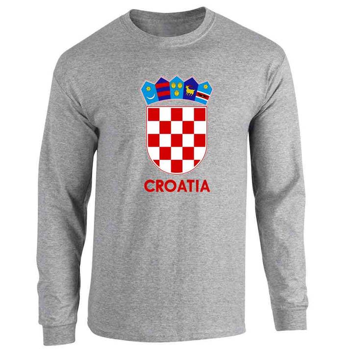 Croatia Soccer National Team Football Crest Long Sleeve for wholesale by Pop Threads