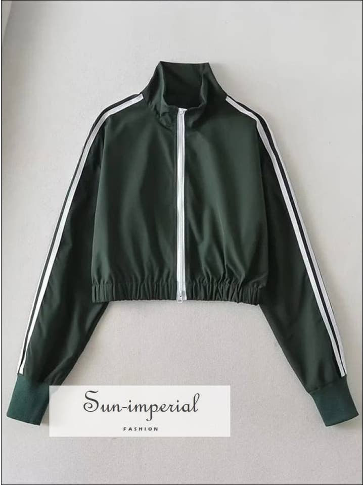 Sun Imperial - Wholesale Tracksuit - Women's - Women Striped Training Tracksuit Set With Double Zip Jacket16
