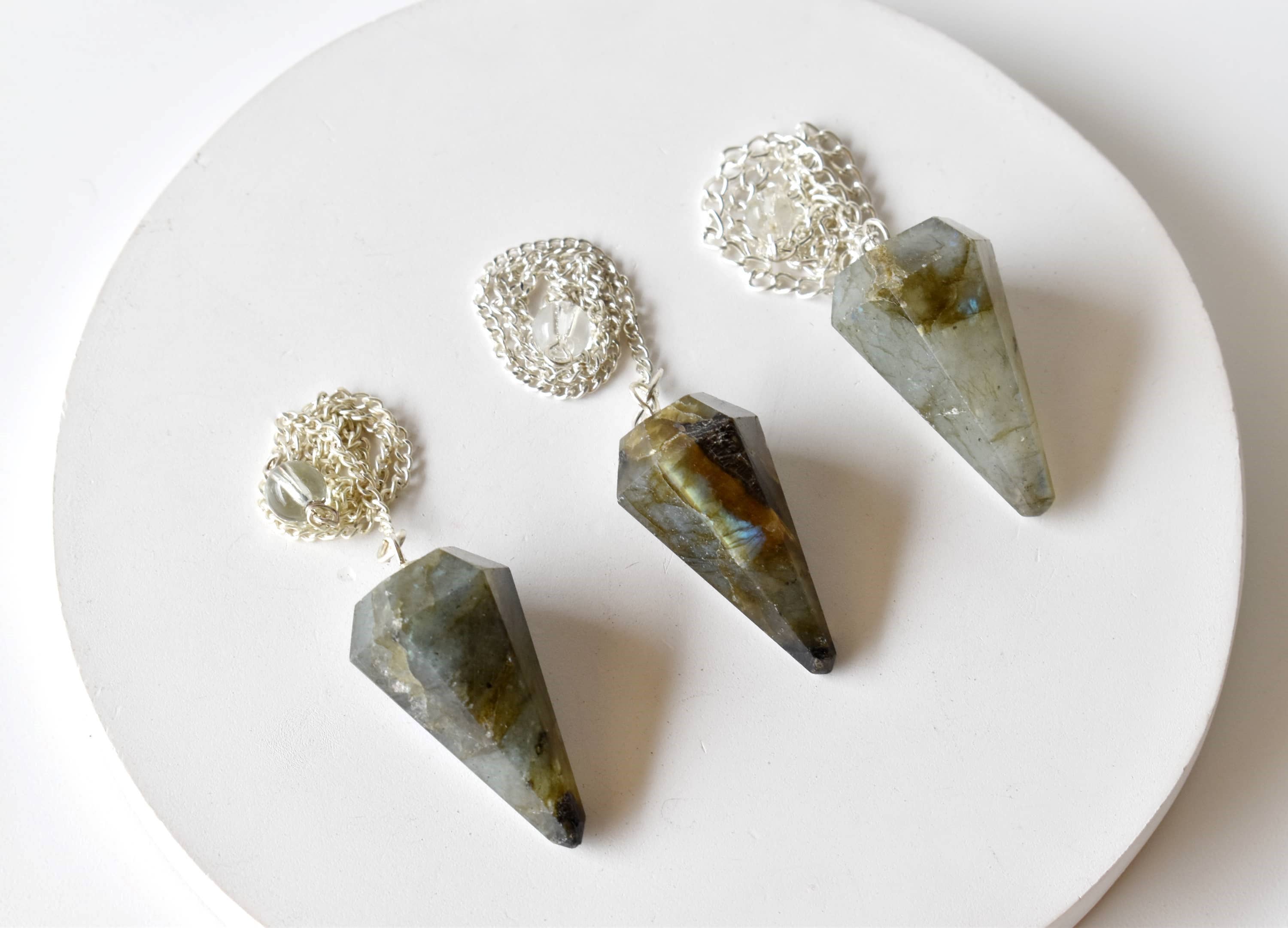 Soothing Crystals - Wholesale Spiritual Stone/Crystal - Dowsing Pendulum | Labradorite | Faceted | Crystal Pendulum5