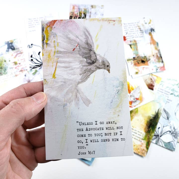 Open Journey - Wholesale Religious Card - The Road to Emmaus - set of 45 Bible Journaling Cards with Bible verses and art4