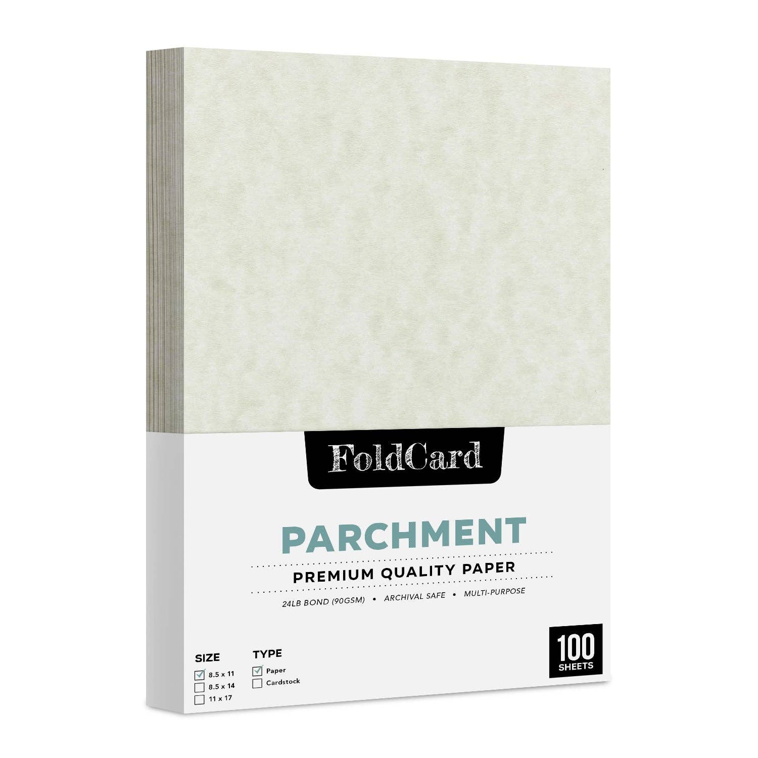 Fine Cardstock - Vendita all'ingrosso Attrezzature per lavoretti e fai da te - Carta pergamena 8,5 x 11, 24 libbre, 90 g/mq, 100 fogli6