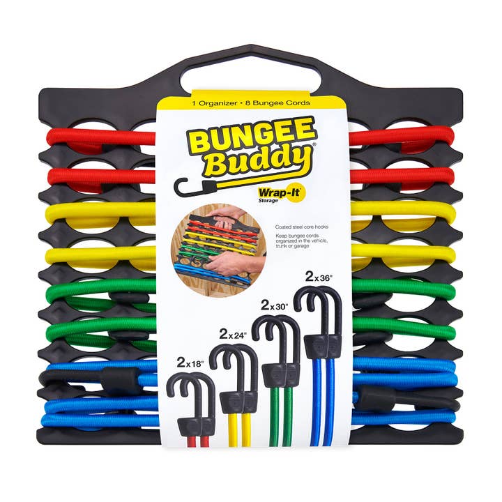 Bungee Buddy® - Bungee Cord Organizer + 8 Bungee Cords for wholesale by Wrap-It Storage