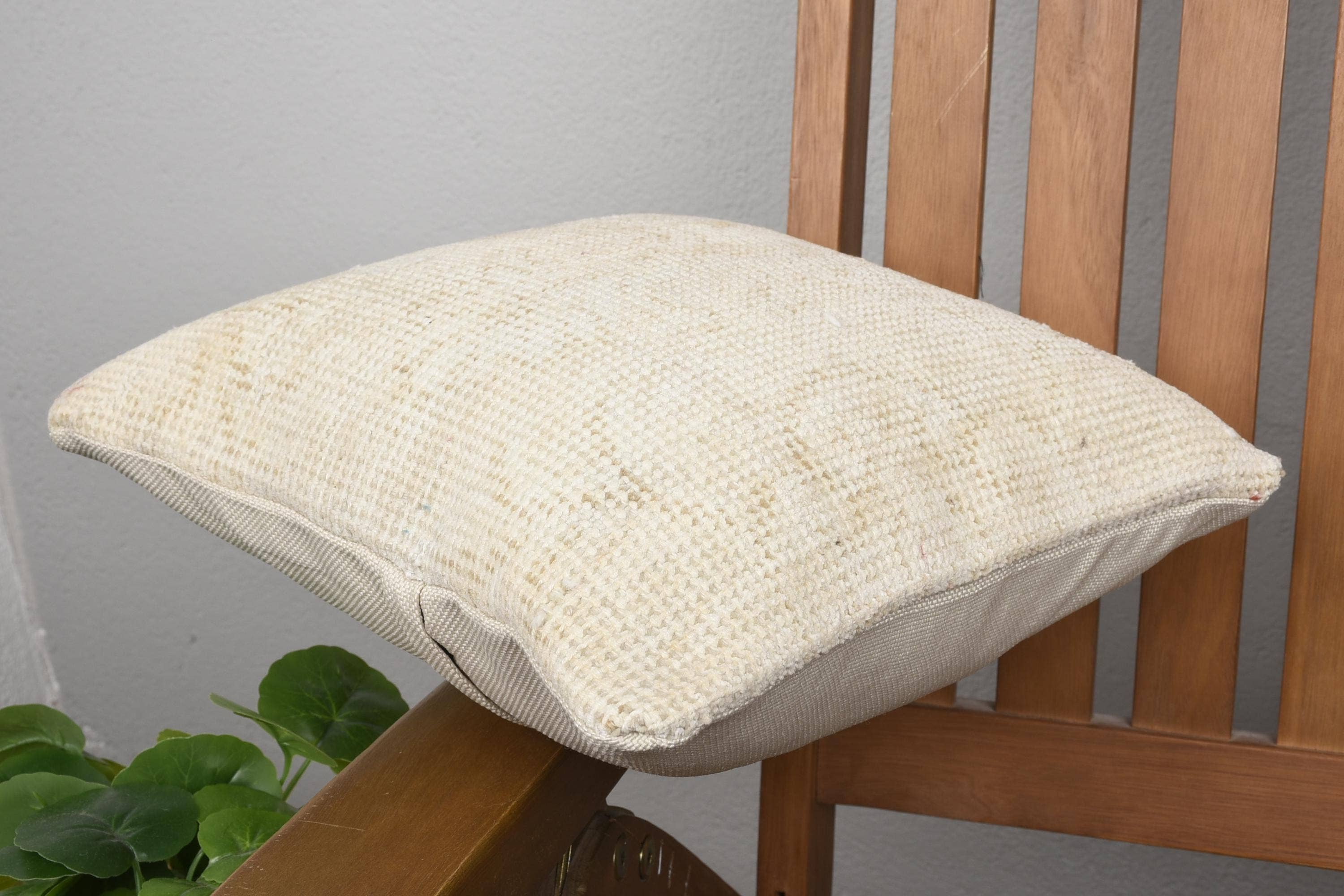 The Loom Wholesale - Wholesale Throw Pillow Cover - Beige and White Turkish Kilim Pillow in Vintage Style,...5