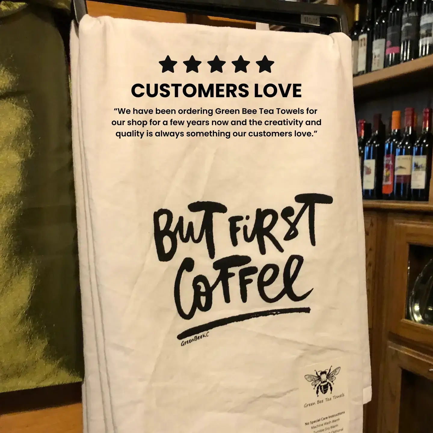 Green Bee Tea Towels - Wholesale Tea Towel - Meet Me Under Mistletoe Towel | Tea Towel | Xmas Dish Towel8