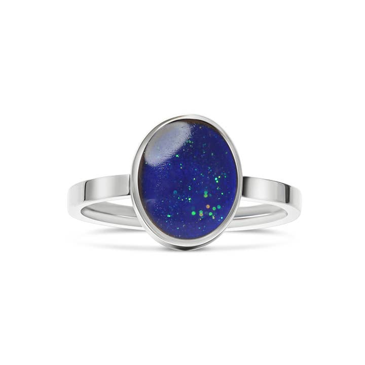 WJW - Wholesale Single Stone/Solitaire Ring - Stainless Steel Mood Ring