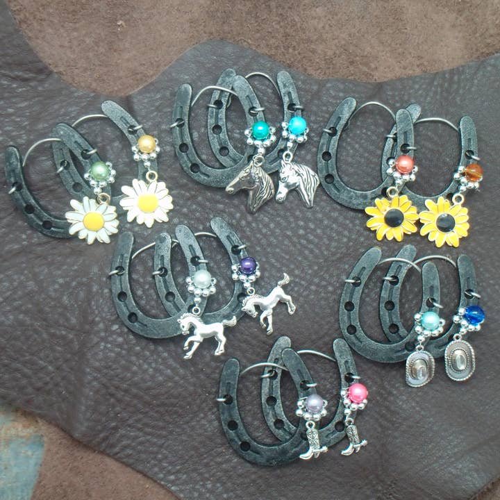 Lil Bit Mini Lucky Horseshoe Ornaments- WESTERN/COUNTRY Mix for wholesale by The Lucky Horse Company