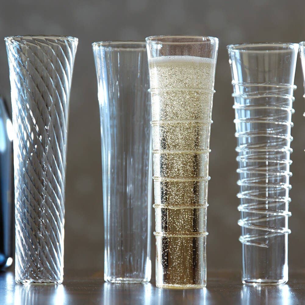 IWA Wine Accessories - Vente Flûtes de champagne - Nouveau set de 6 flûtes Mardi Gras #151945