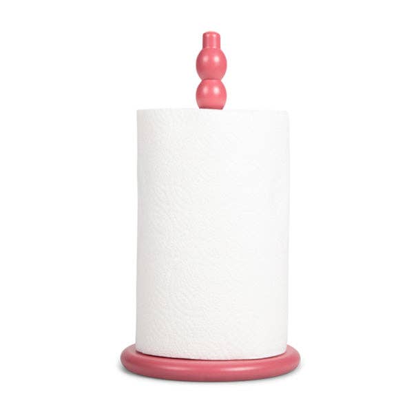 Wooden Kitchen Roll Holder in Rose for wholesale by British Colour Standard North America