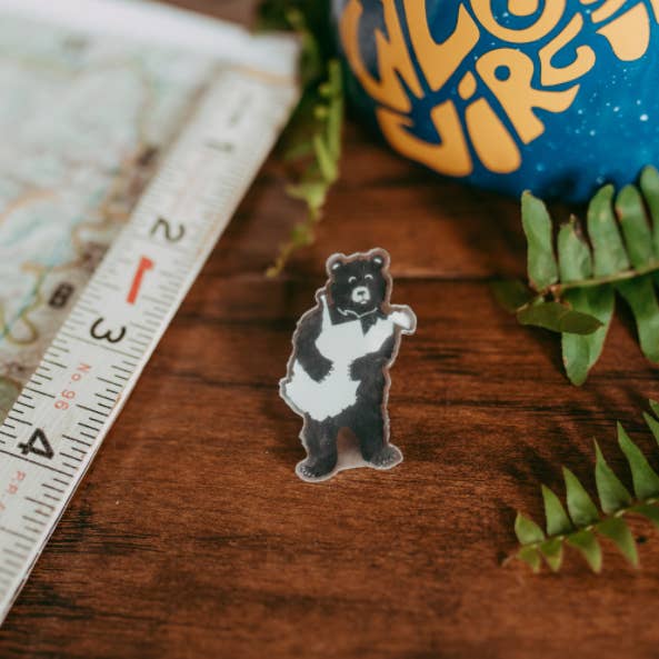 Bear Hug Acrylic Pin for wholesale by Loving WV