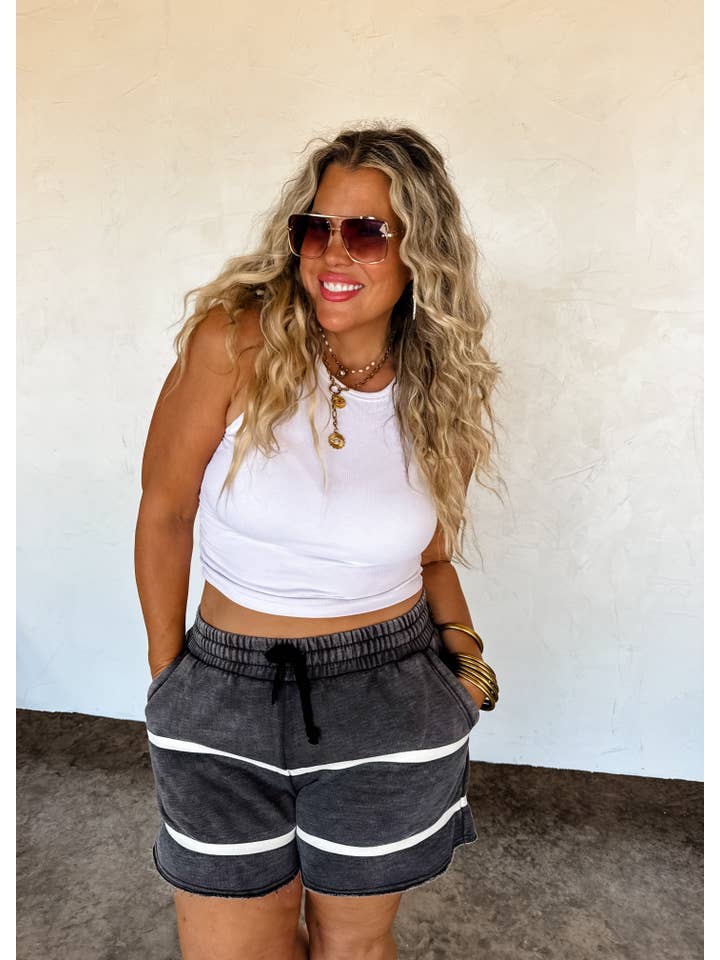 BLAKELEY - Wholesale Lounge Shorts - Women's - MCKINLEY STRIPE LOUNGE SHORTS