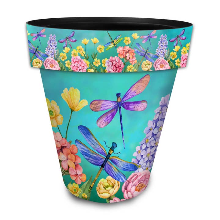 Dragonfly Garden Large Planter for wholesale by Briarwood Lane