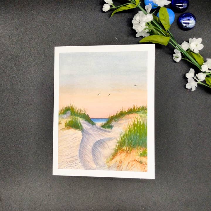 Kathryn Paul Fine Art - Wholesale Stationery/Notecard Set - Coastal Watercolor Notecard Set: Beach Scene Art Cards3