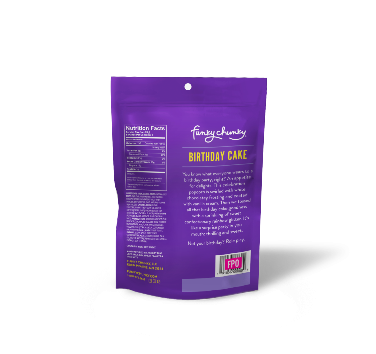 Funky Chunky - Wholesale Popcorn - Birthday Cake | Caramel Popcorn | 5-ounce Bags3