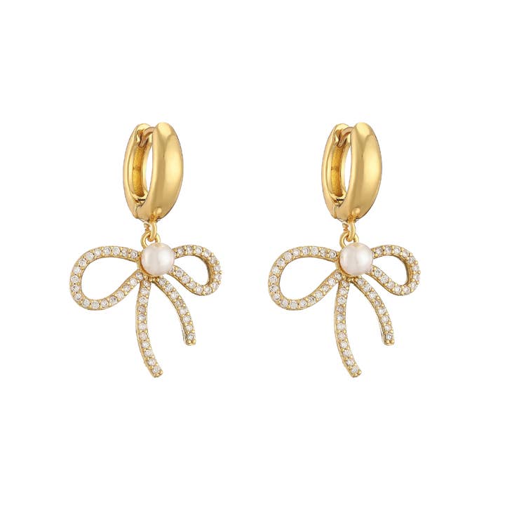 Rosies - Wholesale Dangle Earrings - Earrings pearl bow