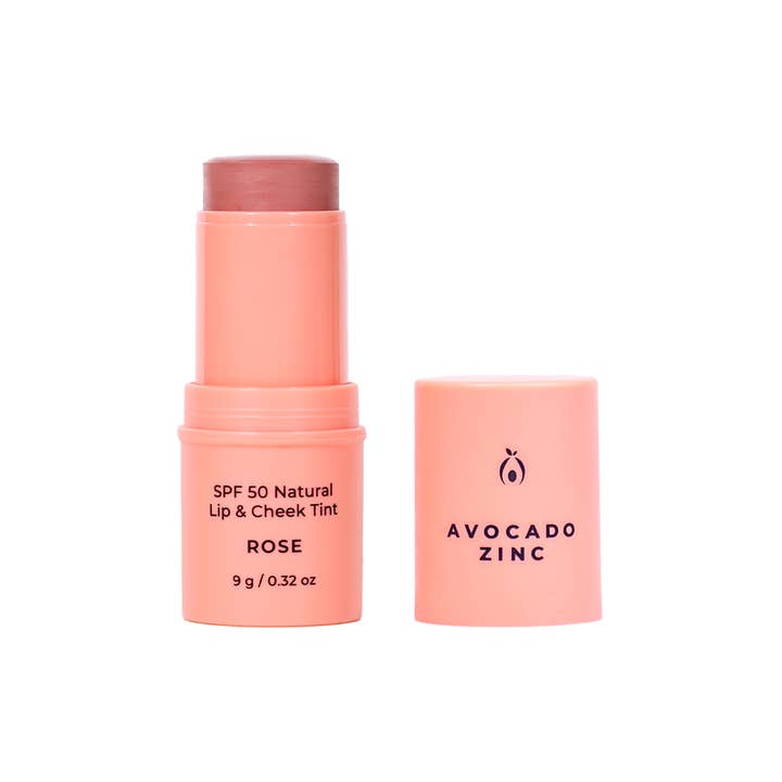 Avocado Zinc - Wholesale Lip Stain/Dye/Tint - SPF 50 Natural Lip & Cheek Tint - Rose