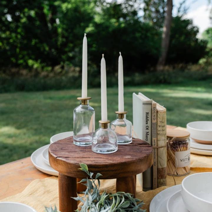 Made Market Co. - Wholesale Candle Holder - Skinny Taper Glass Candle Holder - Large