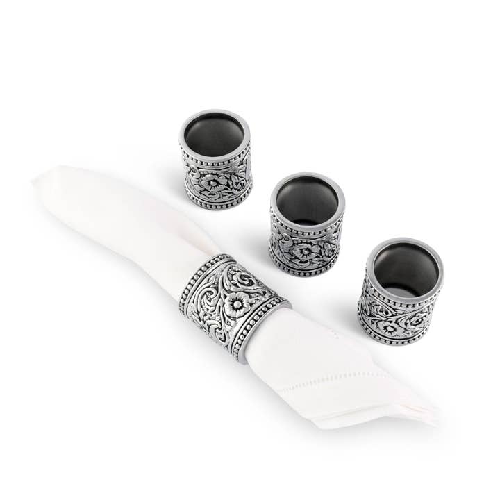 Concho Pattern Napkin Rings Set of 4 for wholesale by Arthur Court