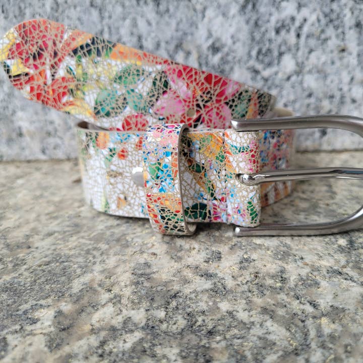 MGM Design e.K. - Wholesale Belt - Women's - Women's Flora Flower Crash Wide Leather Belt2