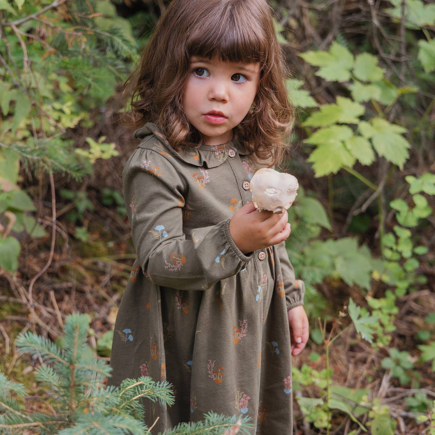 City Mouse Studio – Engroshandel Kjole - Børn – Flæsekravekjole - Lavsvampe3