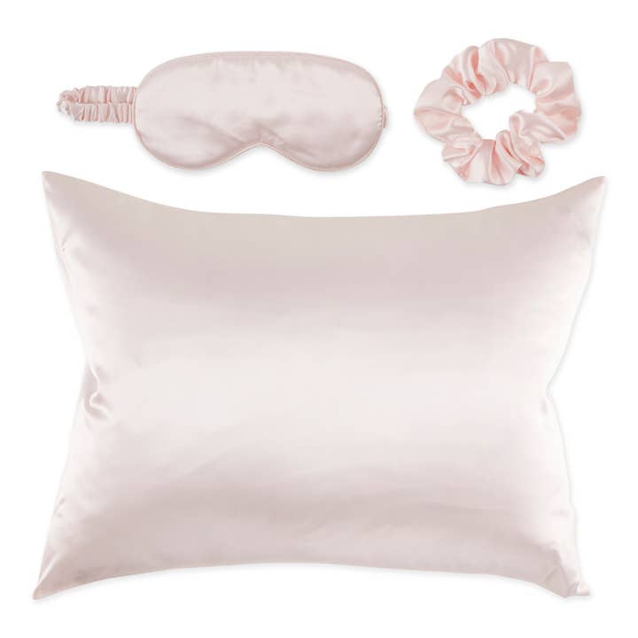 Silk-Like Satin Sleep Set - Pink for wholesale by Bucky