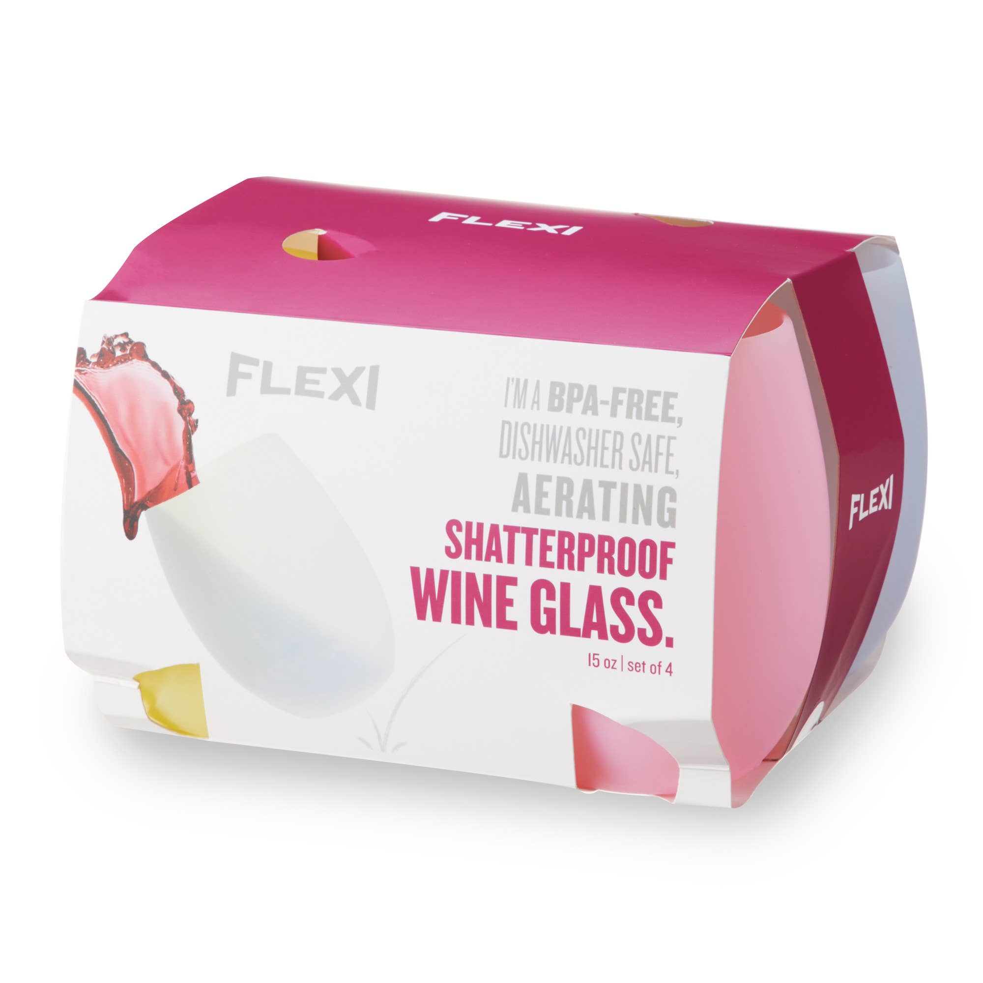 TRUE - Wholesale Wine Glass - Flexi Silicone Wine Cups with Aerating Ridges ASST COLORS2