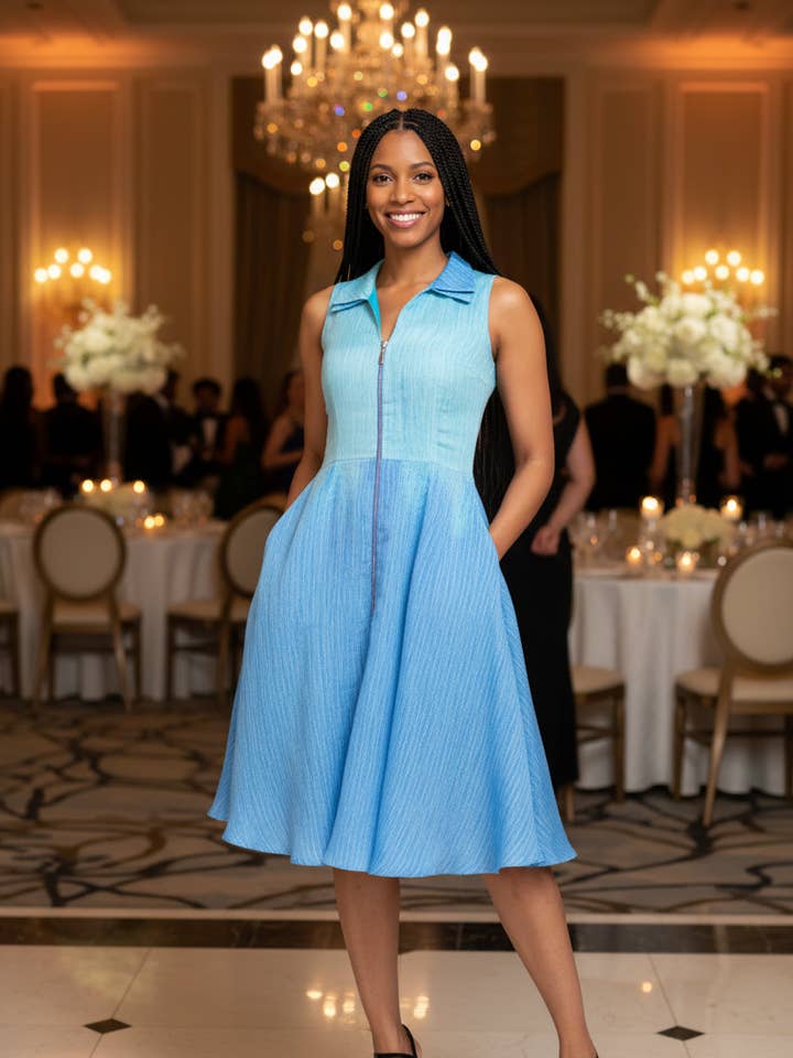 Robe Ombrée à Double Col pour la vente par KAHINDO