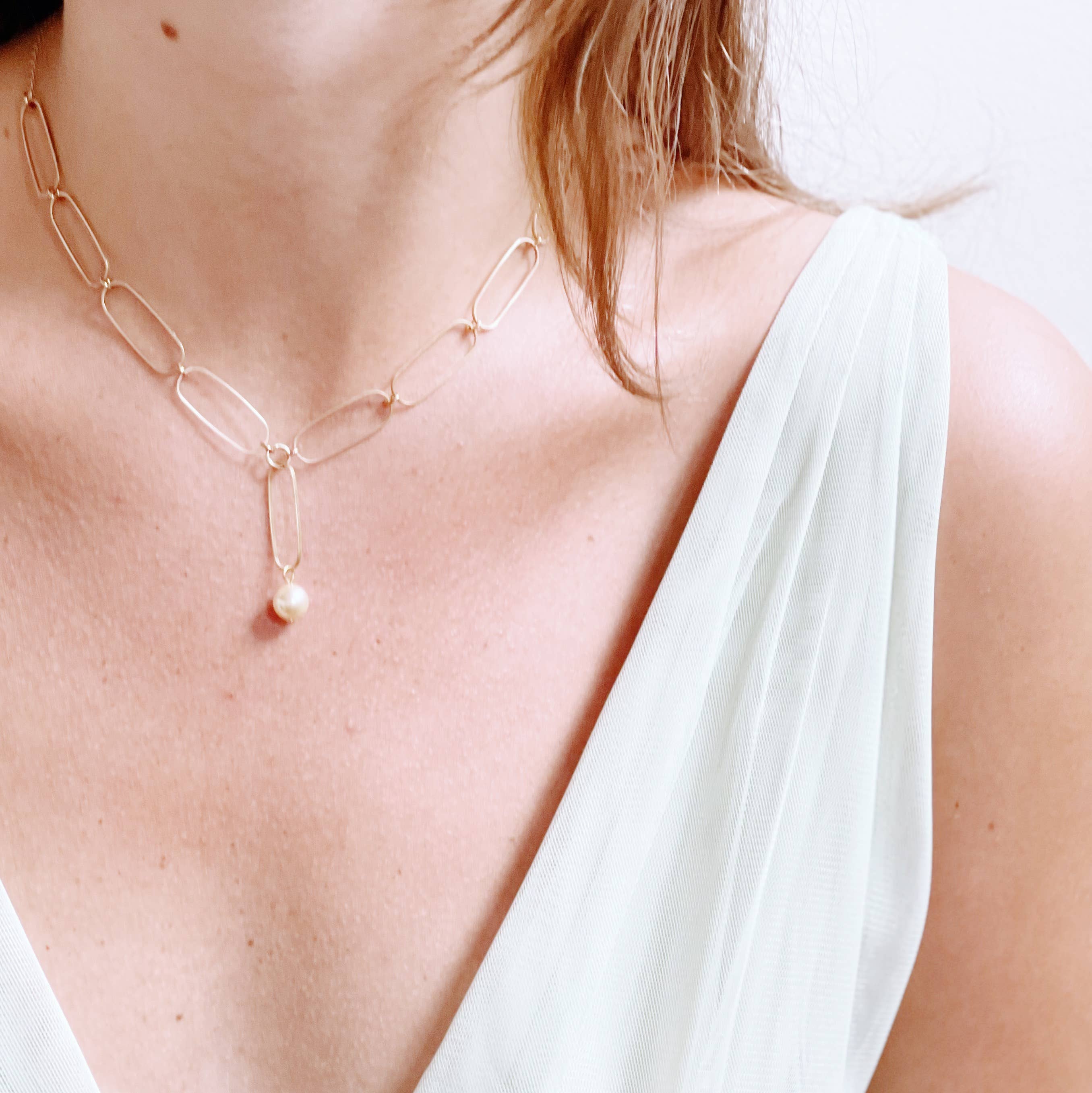 Nest Pretty Things - Vente Colliers à pendentif - Collier Trombone Et Perle4