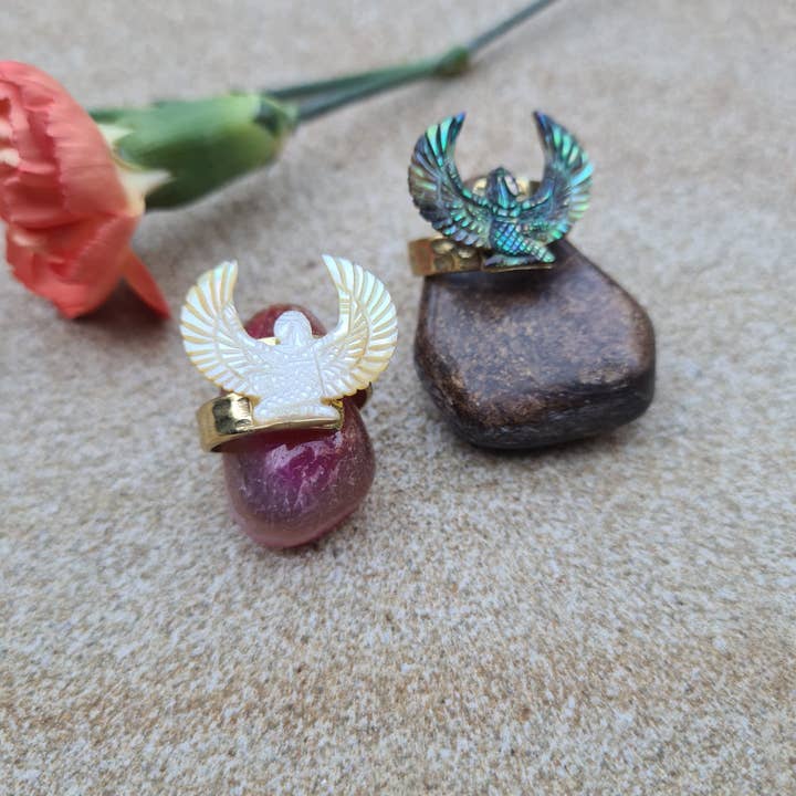 Feather Tribe - Wholesale Cocktail/Statement Ring - Mini Shell Isis Ring1