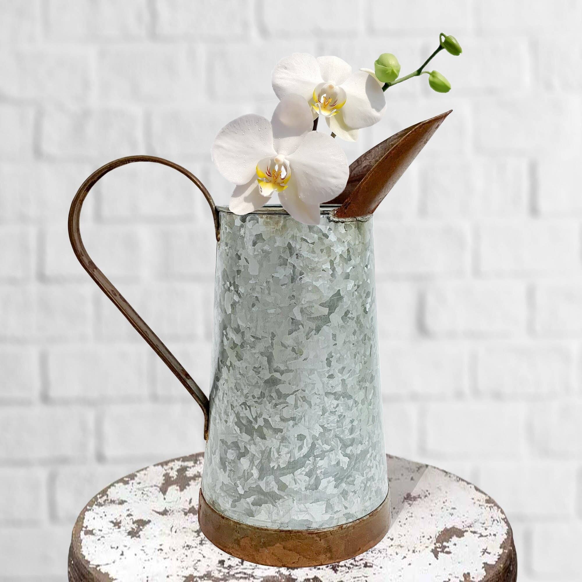 India Overseas Trading Corporation - Wholesale Pitcher - Vintage Galvanized Metal-Decorative 10.5" Inch Large Pitcher1