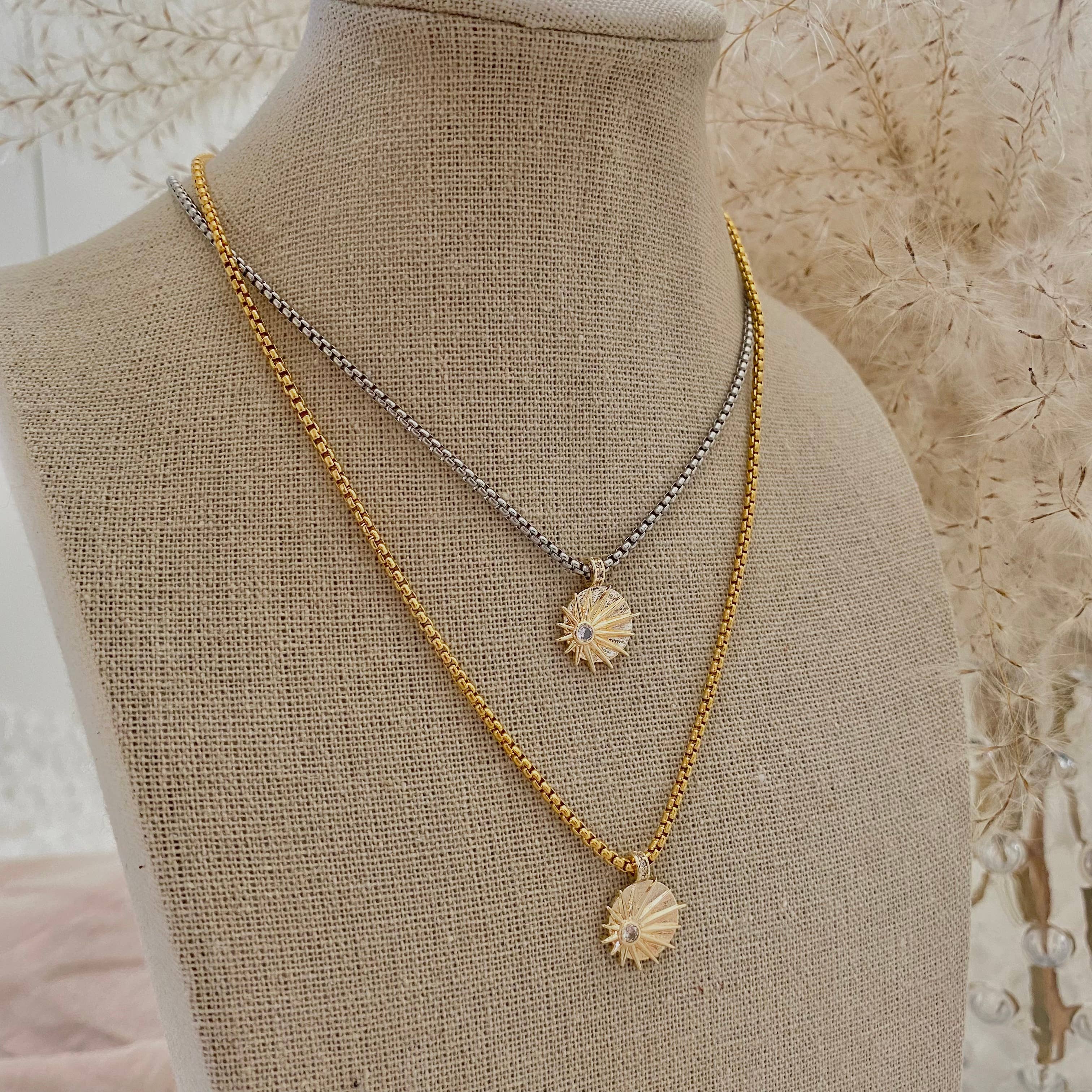 Amady Jewelry – Großhandel Kette mit Anhänger/Charm – Sonnenaufgang Zirkonia vergoldete Halskette Silber Ombre5