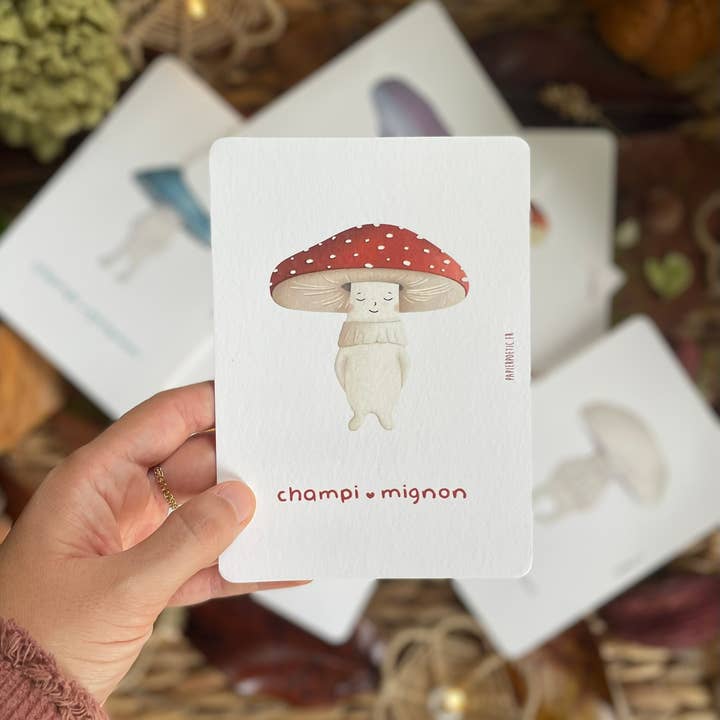 Papier Poetic - Wholesale Postcard - Postcard / Card "Mushroom-cute"2