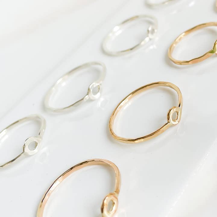 Sun & Selene – Anel de banda por atacado – ANEL DE EMPILHAMENTO SELENO2