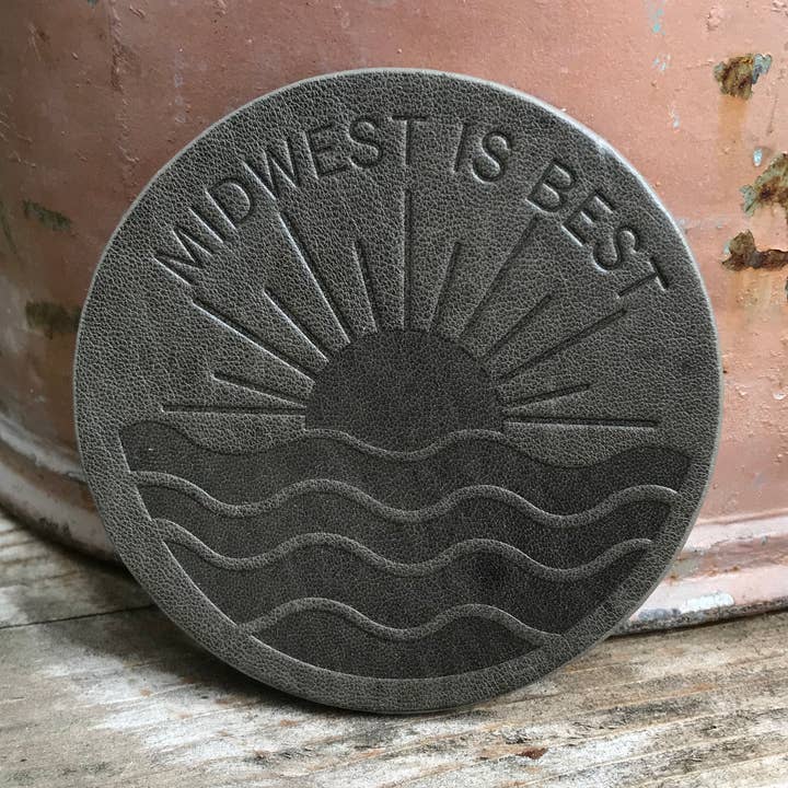 Sottobicchiere in pelle - Midwest è il migliore per la vendita all'ingrosso da parte di Jimmyrockit