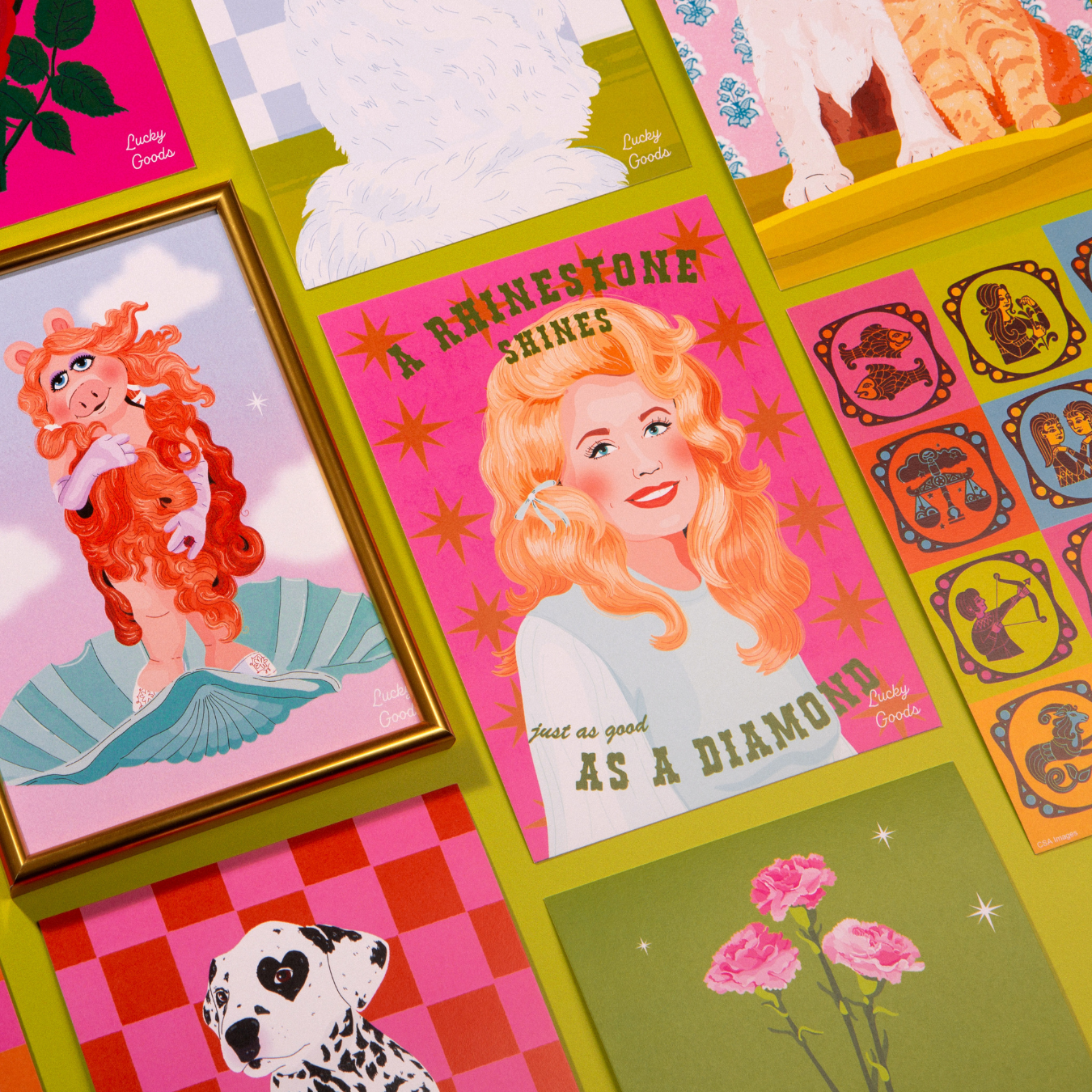 Lucky Goods Paper - Wholesale Art Print - Dolly Inspired Country Queen Rhinestones Portrait Print5