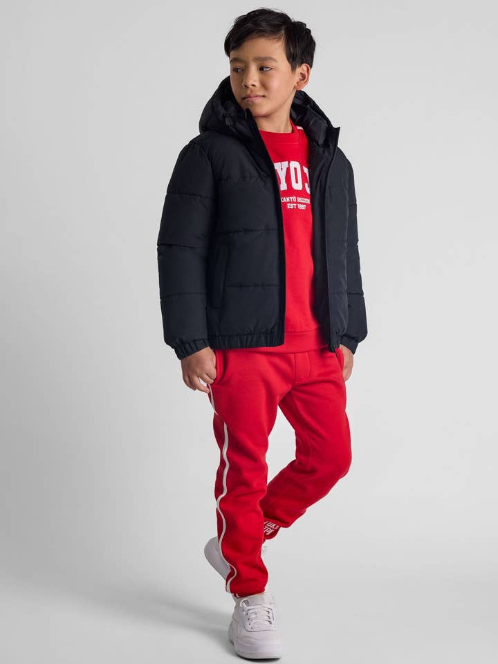 Jongens ripstop jas hoge kraag elastische manchetten zwart 2-14 jaar voor wholesale door Minoti sp. z o.o.